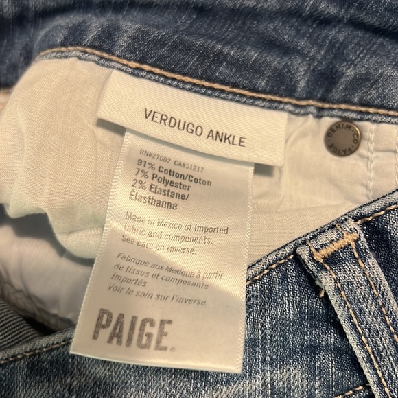 Paige Verdugo Ankle Skinny Jeans in Like New Condition sz30 - Picture 6 of 6